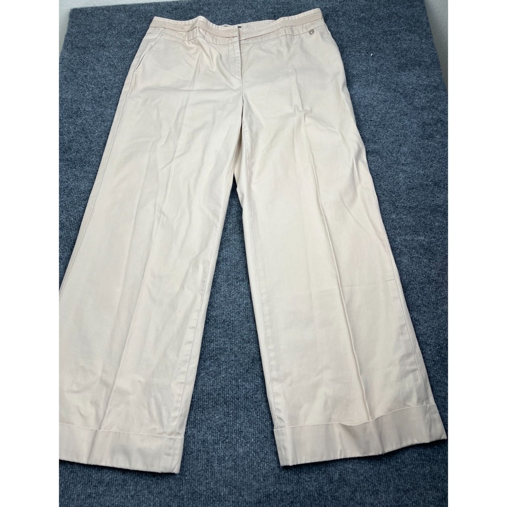 Salvatore Ferragamo Womens Wide Folded Leg Cotton Pant Size‎ XL(EU 46)